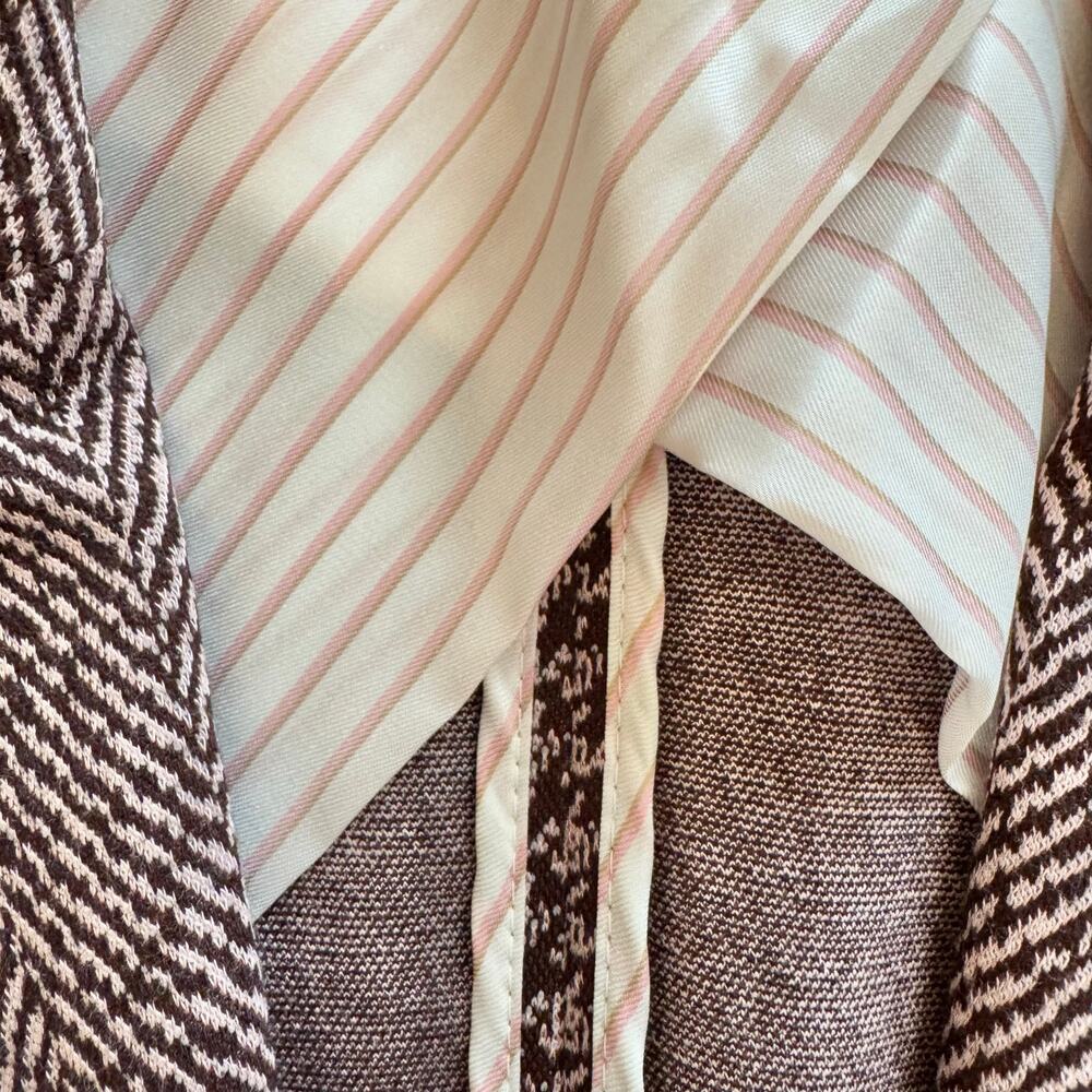 Marc Cain Houndstooth Herringbone Button Up Lace … - image 7